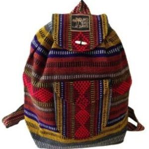 Baja Backpack - Red Diamond Blue Gray Yellow Strip